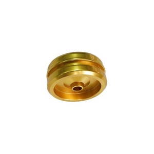 Boîtier cylindrique en laiton plaqué or brillant usiné CNC, avec capuchons usinés en laiton à tolérance serrée pour raccords d'instruments de test - Product Image 4