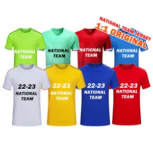 Maillot de football de l'équipe nationale 2022, ensemble T-shirt de football, d'argentine, d'italie, d'allemagne, du brésil, d'espagne et du mexique