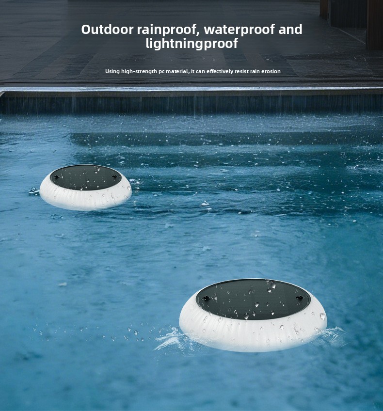 IP67 Solar Water Floating LED Lights, Remote Control ABS+PC Outdoor Garden Swimming Pool Floating Atmosphere Decor Lamp
