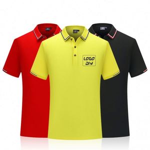 เสื้อยืดโลโก้ OEM แบบเปล่า พิมพ์ลายโลโก้ตามสั่ง เสื้อโปโลผู้ชายแบบเรียบสำหรับเล่นกอล์ฟ - Product Image 1