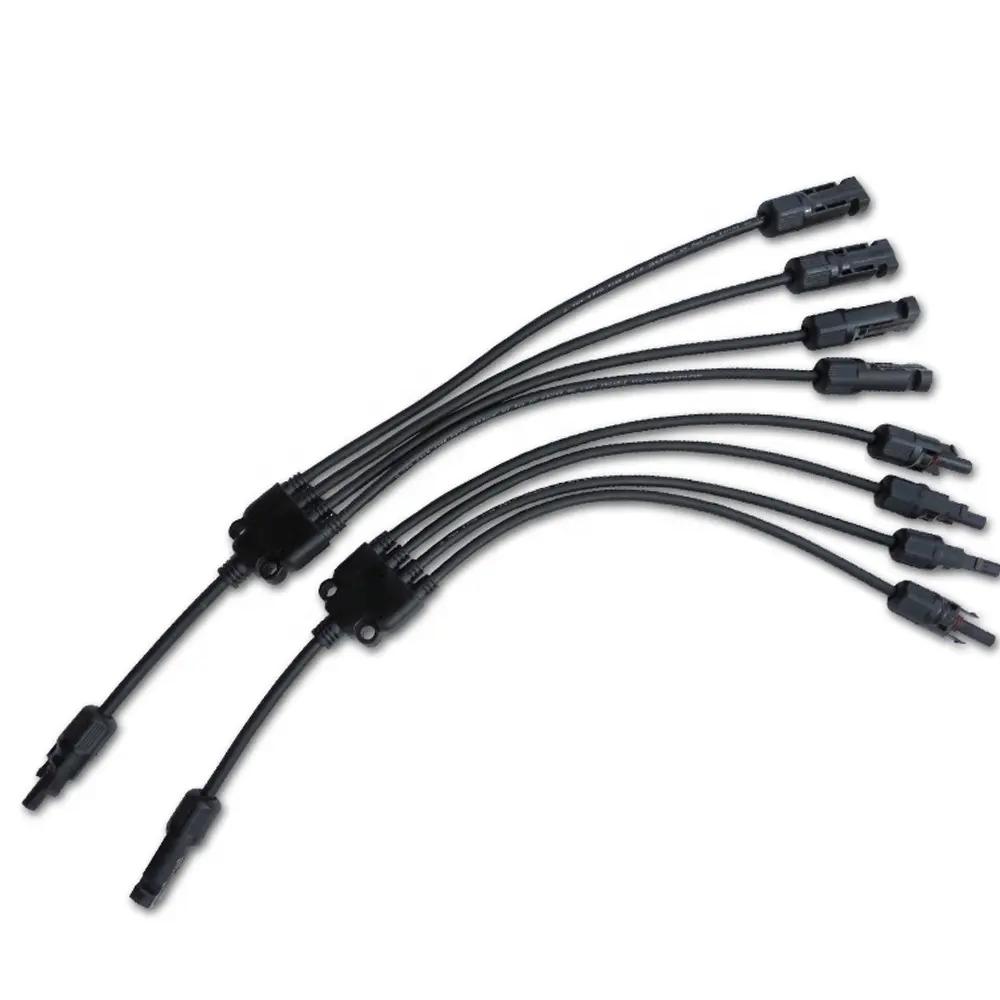 New Arrival Solar pv Cable Connectors Y Branch y splitter 1 to 4 Parallel Adapter Cable Wire Plug Tool Kit for sale