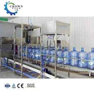 Mesin botol air otomatis 1500 5 galon, rinser cuci tutup botol pengisian