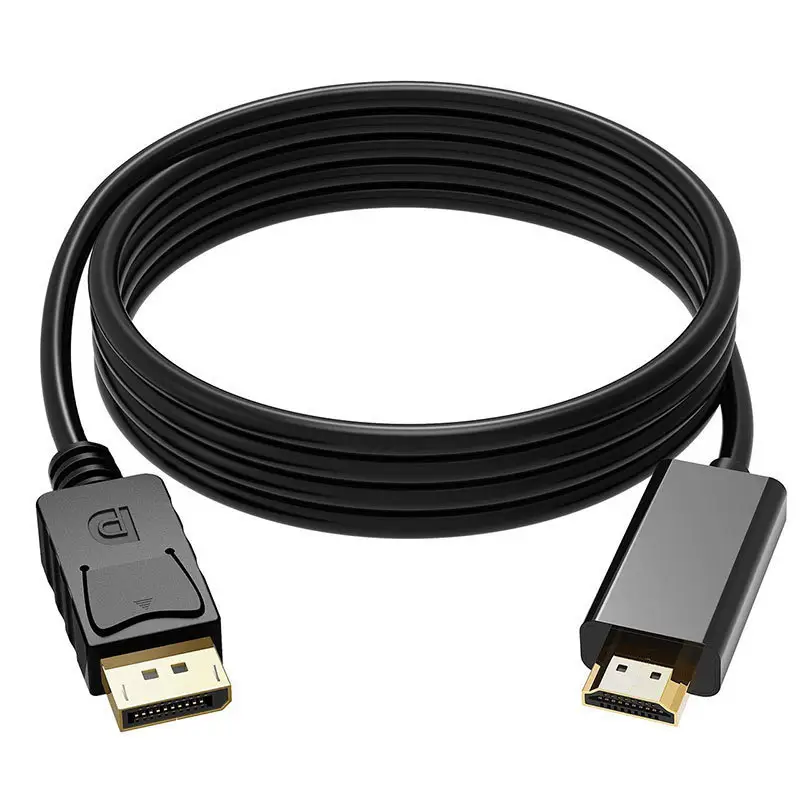 Puerto de pantalla DisplayPort chapado en oro macho a HDMI macho Cable a HDMI 6FT 4K * 2K Cable Adaptador convertidor de 1,8 M para PC portátil