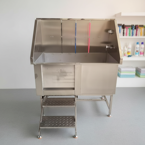 Bañera para Mascotas de Acero Inoxidable Elevada y Ergonómica, Diseño Plegable y Portátil a Prueba de Agua para Perros y Gatos, Reduce la Tensión en la Espalda - Product Image 4