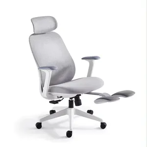 SAGELY Chaise de bureau de direction entièrement réglable Grande maille pivotante Ergonomique Durable Nylon PP Mousse Matériau Ascenseur Rotatif