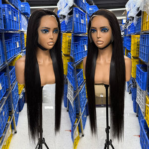 Perruques en dentelle HD 13x6 bon marché en gros, cheveux indiens pré-épilés et nœuds décolorés, perruques sans colle, perruques en cheveux humains pour femmes noires - Product Image 6