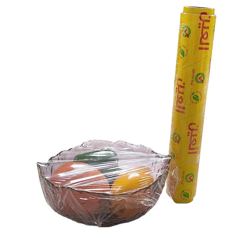 Transparent Soft Plastic Wrapping PVC Material Food Grade Stretch Cling Film For Restaurant Packing Custom 10-20Mic Stretch Film