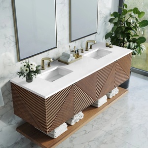 Phong cách tùy chỉnh treo tường phòng tắm Vanity Chất lượng cao rắn gỗ tủ phòng tắm với Pull-out ngăn kéo & kệ lưu trữ - Product Image 4