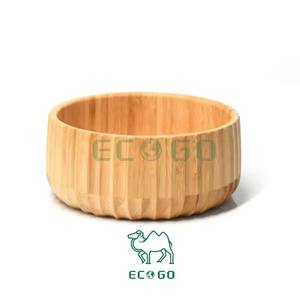 Tazón Grande de Bambú Ecológico, Diseño Clásico, Tallado a Mano, para Servir Ensaladas y Frutas, Marca Original Fujian, Personalizable - Product Image 1