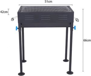 Premium Portable Dual-Zone Charcoal Grill Compact Folding Design with Modern Iron Construction for <b>Camping</b> & Outdoor BBQ - Product Image 2