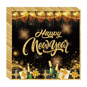 Bán buôn 2026 chúc mừng năm mới Bộ đồ ăn dùng một lần đặt giấy dùng một lần Tấm khăn ăn Khăn trải bàn Nguồn cung cấp bên - Product Image 3