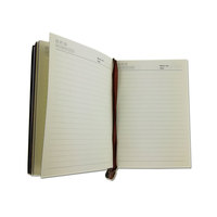 Carnets personnalisés avec couverture en cuir PU rigide, pages lignées horizontales, agenda quotidien pour étudiants