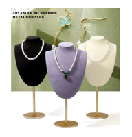 Support de présentation de bijoux en métal détachable en microfibre haut de gamme et exquis, accessoires de photographie