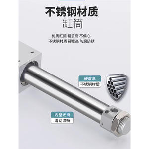 Cylindre sans tige à coupleur magnétique Airtac RMS, course longue, 10/16/20/25/32/40-200*300 500, structure compacte, piston pour l'agriculture - Product Image 2