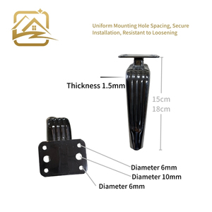 Patas de sofá modernas de metal sólido en forma de L, color dorado, 15 cm, patas de hierro para muebles, fácil instalación para sofá cama y armario. - Product Image 3