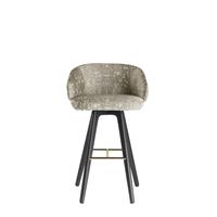 Tabouret de bar à dossier haut en métal de luxe chaise de bar à la maison tabouret de dossier de style italien chaise de bar à dossier haut en bois massif léopard-p