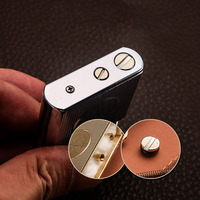 Honnête kérosène briquet meule brillant K or métal flamme allume-cigare