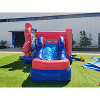 Vente flash - Château gonflable Spiderman super-héros avec toboggan, combo pour événements et fêtes d'enfants en plein air, équipement de location