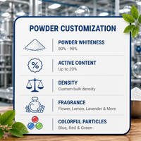 Poudre à lessiver industrielle 20/25 kg - OEM Arabie Saoudite, certification SASO, parfum personnalisé Buk