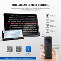 NEEWER Basics X12B Téléprompteur en alliage d'aluminium réglable en hauteur 12 pouces pour iPad, tablette, téléphone, appareil photo reflex numérique, sans assemblage, télécommande et application