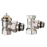 Robinet thermostatique intelligent pour radiateur, chauffage au sol DN15 1/2'' nickel, vanne thermostatique intelligente, systèmes d'eau thermostatée 110°C
