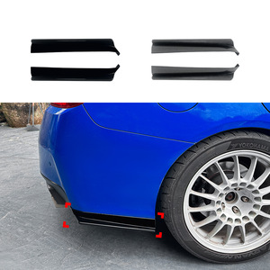 Spoiler d'angle de pare-chocs arrière Subaru WRX STI VA 2015-2021, noir piano, texture fibre de carbone, kit carrosserie ABS, installation adhésive - Product Image 1