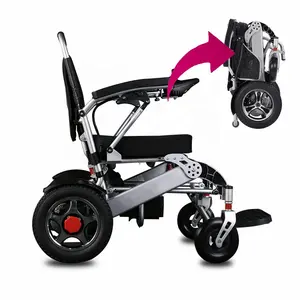 경량 알루미늄 합금 수동 전동 휠체어 접이식 전동 휠체어