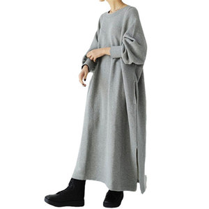 Meilleure Vente Automne : Robes à Capuche Maxi Unies Décontractées Oversize pour <span class=keywords><strong>Femme</strong></span>, en Coton, avec Poches - Product Image 5