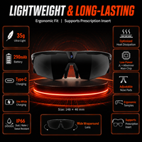 Lunettes Intelligentes avec Caméra HD et Audio Ouvert pour Musique Sans Fil, Lunettes de Soleil Sportives pour la Conduite et le Cyclisme, Traduction en Temps Réel