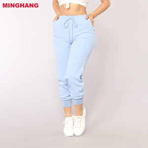 Conception de base Élastique Ceinture <span class=keywords><strong>Ample</strong></span> Jambe Jogger <span class=keywords><strong>Pantalon</strong></span> Femmes - Product Image 4