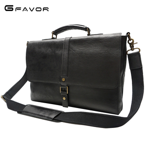 Usine Vintage hommes <span class=keywords><strong>avocat</strong></span> affaires bandoulière mallette pour ordinateur portable pleine fleur Crazy Horse cuir de vachette sac de messager - Product Image 5