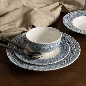 ชุดถ้วยชามเซรามิกเคลือบ16ชิ้น, ชุดจานชามและชุดเสริฟสำหรับห้องครัวและห้องรับประทานอาหาร - Product Image 2