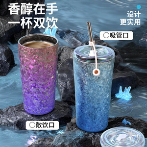 Stainless Steel Tumbler 520ml Double Wall Vacuum Insulated With Straw For Office Sports Home Use - Product Image 4