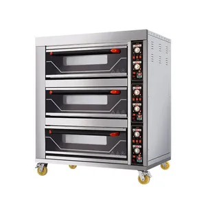 Regular alarm function 3 Deck 6 Trays mini baking oven gas deck baking oven for fresh baking shop