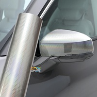 Film de protection de voiture en PET holographique laser nid d'abeille, couleur arc-en-ciel irisée changeante, vinyle auto-adhésif pour la décoration extérieure des voitures