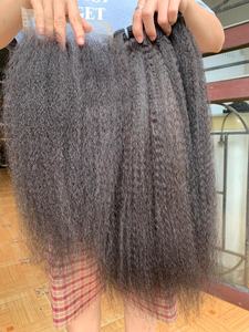 Mèches naturelles péruviennes Remy lisses — ali queen, cheveux crépus lisses, mèches de cheveux vierges, 8 à 30 pouces, 10A, vente en gros - Product Image 3