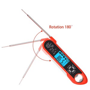 Thermomètre <span class=keywords><strong>à</strong></span> <span class=keywords><strong>Viande</strong></span> Numérique 2-en-1 <span class=keywords><strong>à</strong></span> Lecture Instantanée et Double <span class=keywords><strong>Sonde</strong></span> avec Écran LCD Rétroéclairé <span class=keywords><strong>pour</strong></span> Cuisine, <span class=keywords><strong>Four</strong></span>, Grillade, Confiserie et Barbecue Fumoir - Product Image 4