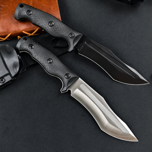 Cuchillo de caza KB Full Tang 8Cr13 de hoja fija con mango de fibra de nailon, cuchillo táctico de supervivencia para exteriores y camping con funda de fibra de vidrio. - Product Image 5