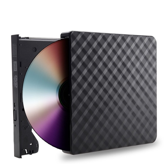 Diamond Pattern USB 3.0 DVD-ROM Optical Drive External Slim CD ROM Disk Reader Desktop PC Laptop Tablet Promotion DVD Player