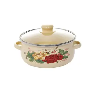 Goedkope Prijs Groothandel Stuk Decal Koken Pot Emaille Gecoat Braadpan Sets