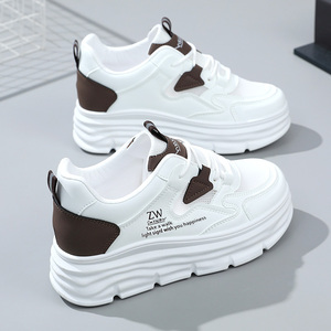 Zapatos de Mujer 2026, Casuales, con Suela Gruesa, Primavera/Verano, de Cuero PU, con Cordones, Impermeables, de Suela Plana - Product Image 3