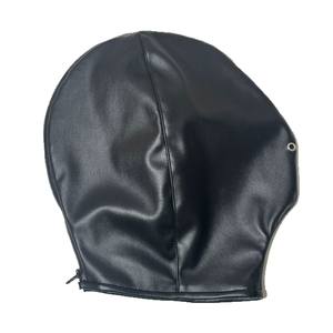 <span class=keywords><strong>Masque</strong></span> facial en cuir souple noir sexy pour adulte, couvre-tête complet, <span class=keywords><strong>masque</strong></span> de bondage ASL-TT0285 pour jeu sexy, collier de cou - Product Image 2