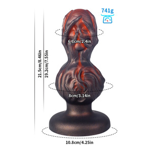 Unisex Adult Anal Sexspielzeug Set Neues Design Fantasy Monster Dildo & Silikon Butt Plug Praktisch für männliche und weibliche Fantasie - Product Image 2