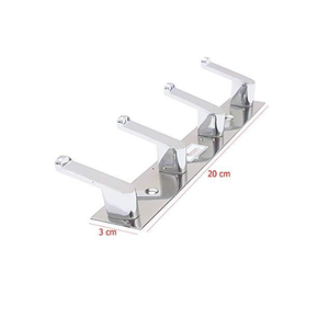 Gancho de Pared de Acero Inoxidable de 4 Puntas, Gancho para Colgar en la Puerta Resistente a la Oxidación SS202, Proveedor Mayorista - Product Image 3