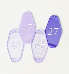 Discount Colorful Transparent Custom Design Logo Retro Hotel Keychain Motel With Keyrings Room Number <b>Key</b> <b>Chain</b> - Product Image 5
