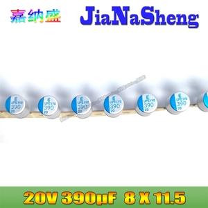 Condensateur à semi-conducteurs à trou traversant <span class=keywords><strong>Kingsoft</strong></span> UPE V 8X11.5, 390UF, 20V - Product Image 3