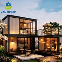 Maisons préfabriquées à 2 étages, duplex en conteneurs avec 2 chambres, villa préfabriquée de luxe en conteneurs