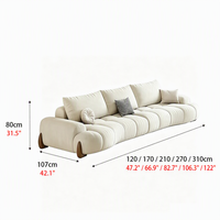 Ensemble de canapés modulaires luxueux, fabriqués avec soin par l'usine, confort à portée de main, en tissu et bois, certifiés ISO9001 et RoHS