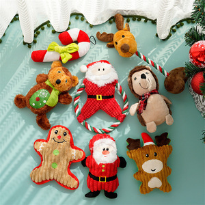 Custom Designed Christmas Puppy Chihuahua Plush Dog Toys Durable Interactive Squeaky Chew Latest Promotional Product