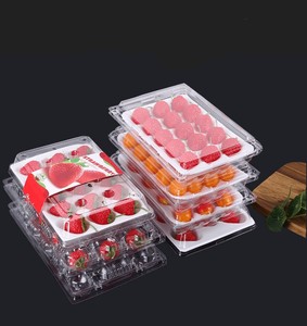 Nhà sản xuất cấp thực phẩm trong suốt nhựa PET hộp trái cây dâu tây Berry bao bì khay cho trang trại siêu thị - Product Image 1